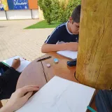 Aulas práticas da disciplina de Artes