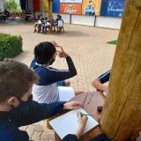 Aulas práticas da disciplina de Artes